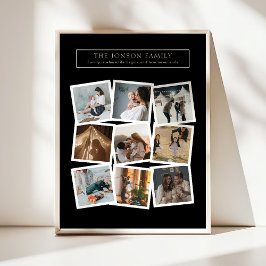 9枚の写真 家族 コラージュ ポスター