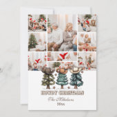 9枚の写真 西部風ハッピークリスマス シーズンカード (正面)
