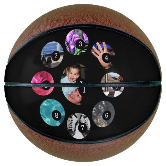 9枚の画像で簡単に自分の写真をデコレーション バスケットボール (正面)