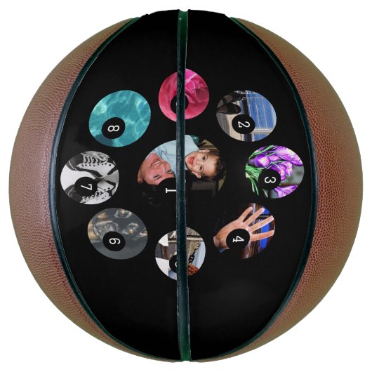 9枚の画像で簡単に自分の写真をデコレーション バスケットボール (縦)