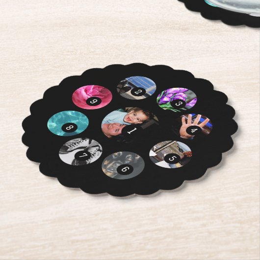 9枚の画像で簡単に自分の写真をデコレーション ペーパーコースター (アングル)