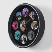 9枚の画像で簡単に自分の写真をデコレーション 壁時計 (傾斜)