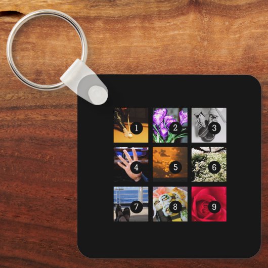 9枚の画像を使って自分のデコを簡単に作る キーホルダー (正面)