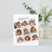 9正方形フォトコラージュ – 白黒 (スタンド正面)