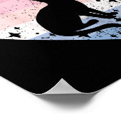 9歳かわいい猫誕生日ガール9th B-day ポスター (角)