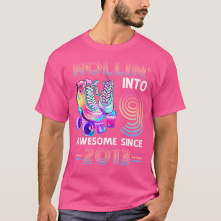 9歳のすばらしい2013年ローラースケート9歳の誕生日 Tシャツ