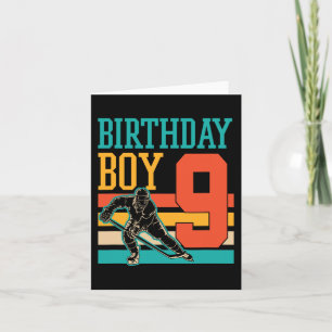 9歳のアイスホッケーをテーマにした9th誕生日パーティーSu カード