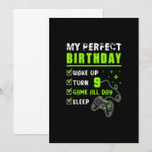 9歳のゲーマーの誕生日プレゼント ゲーム 9歳の誕生日 招待状 (正面/裏面)