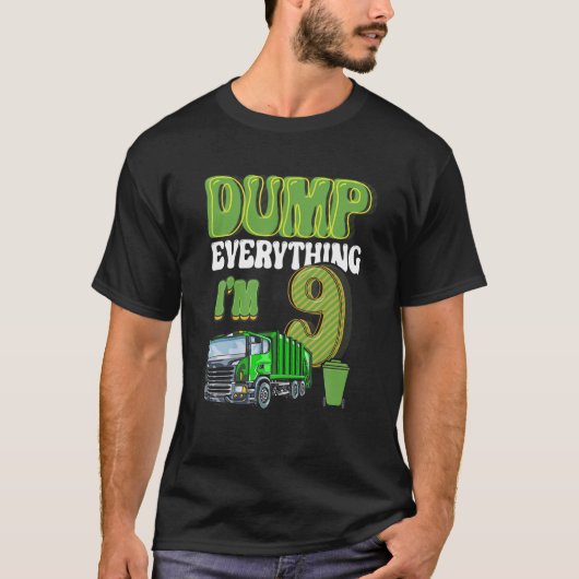 9歳のゴミ捨てトラック9Th B Tシャツ (正面)