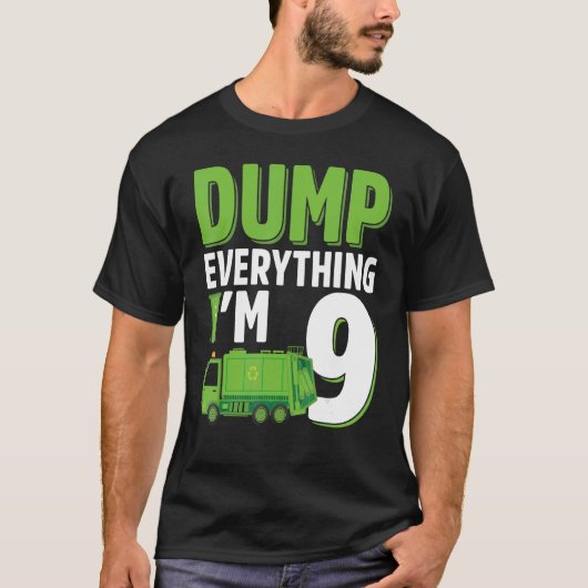 9歳のゴミ捨てトラック9th B Tシャツ (正面)