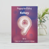 9歳のハッピーバースデーカード (スタンド正面)