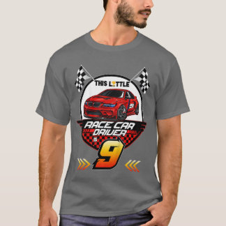 9歳のレーシングバースデーTシャツ 9歳の誕生日パーティーギフト Tシャツ