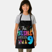 9歳の女の子の9歳の女の子のヌメリクイーンの誕生日 エプロン (インサイチュ)