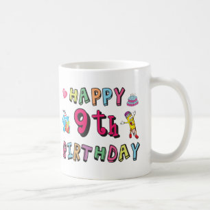 9歳の子供B日のための幸せな9誕生日 コーヒーマグカップ