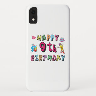 9歳の子供B日のための幸せな9誕生日 iPhone XRケース