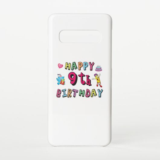 9歳の子供B日のための幸せな9誕生日 SAMSUNG GALAXYケース (裏面)