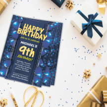 9歳の男の子の誕生日招待状