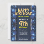 9歳の男の子の誕生日招待状 招待状 (正面)