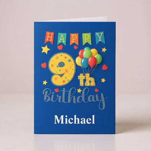 9歳の誕生日おめでとうカード カード