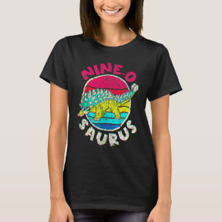 9歳の誕生日おめでとう！アンキロサウルスと9つの恐竜の家族 Tシャツ