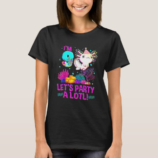 9歳の誕生日おめでとう ウーパールーパー 男の子 女の子 Tシャツ