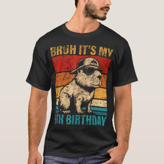 9歳の誕生日おめでとう カピバラだよ 9歳だよ Tシャツ