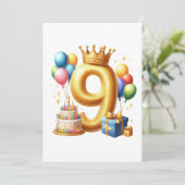 9歳の誕生日おめでとう カード (スタンド正面)