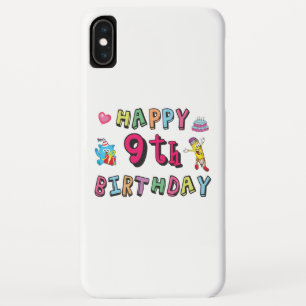 9歳の誕生日おめでとう キッズバースデー iPhone XS MAXケース