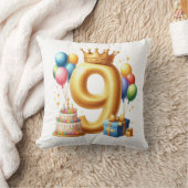 9歳の誕生日おめでとう クッション (ブランケット)