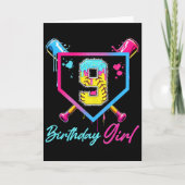 9歳の誕生日おめでとう ソフティドリップケーキ 9歳の誕生日パーティー カード (正面)