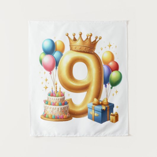 9歳の誕生日おめでとう タペストリー (正面)