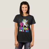 9歳の誕生日おめでとう バレエ ユニコーン 女の子 9歳 Tシャツ (正面フル)