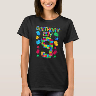 9歳の誕生日おめでとう マスタービルダー ブロック ビルド Tシャツ