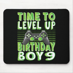 9歳の誕生日おめでとう レベルアップだ！ ゲーム男子 Video Ga マウスパッド