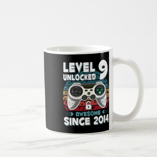 9歳の誕生日おめでとう!楽しいゲームをする息子へ コーヒーマグカップ (右)