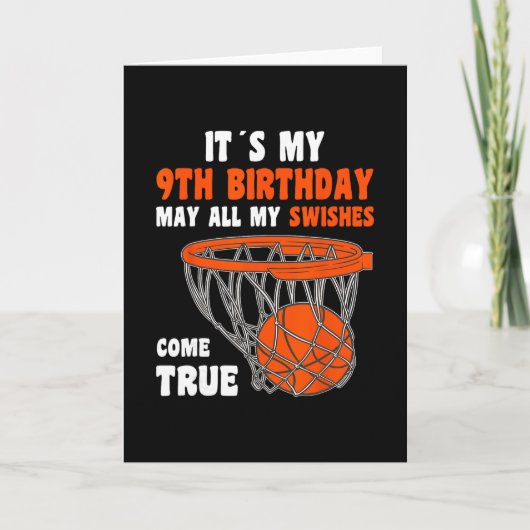 9歳の誕生日おめでとう！9歳のスケルバースデー カード (正面)