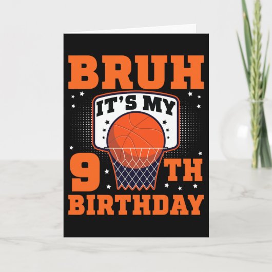 9歳の誕生日おめでとう!9歳のプレイヤー カード (正面)