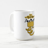 9歳の誕生日を祝う王冠デザイン コーヒーマグカップ (正面左)