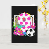 9歳の誕生日を迎える女の子のための9歳の誕生日サッカー カード (黄色い花)