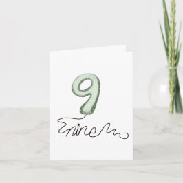 9歳の誕生日バルーンカード カード