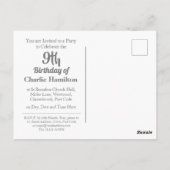 9歳の誕生日パーティー招待状 ポストカード (裏面)