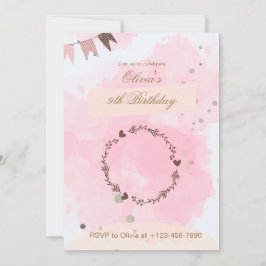 9歳の誕生日パーティー招待状 招待状