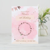 9歳の誕生日パーティー招待状 招待状 (スタンド正面)