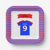 9歳の誕生日パーティー男の子の女の子の名前の広場を追加 ペーパープレート (正面)