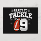 9歳の誕生日フットボールパーティーキッズ 9歳の誕生日 ポストカード (正面)