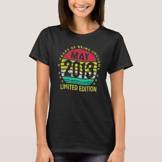 9歳の誕生日プレゼント 2013年5月 9歳の誕生日 Tシャツ (正面)