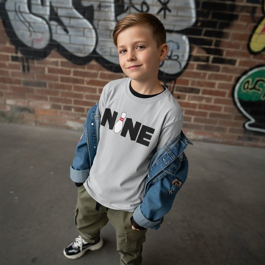 9歳の誕生日ボウリングTシャツ キッズ Tシャツ