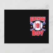 9歳の誕生日野球ビッグナンバー9 9歳 ポストカード (正面)