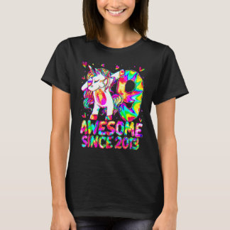 9歳の誕生日 おしゃれなタイダイ ユニコーン グッズ Tシャツ