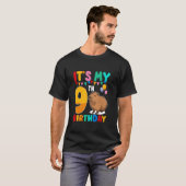 9歳の誕生日 かわいいカピバラのテーマ 9歳 Tシャツ (正面フル)